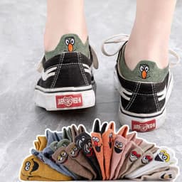 image-Socks Women's Socks Shallow Mouth Cotton Boat Socks Couples Mid-tube Low