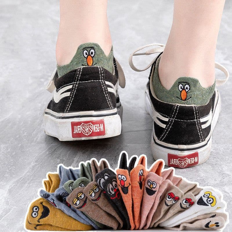 image-Socks Women's Socks Shallow Mouth Cotton Boat Socks Couples Mid-tube Low