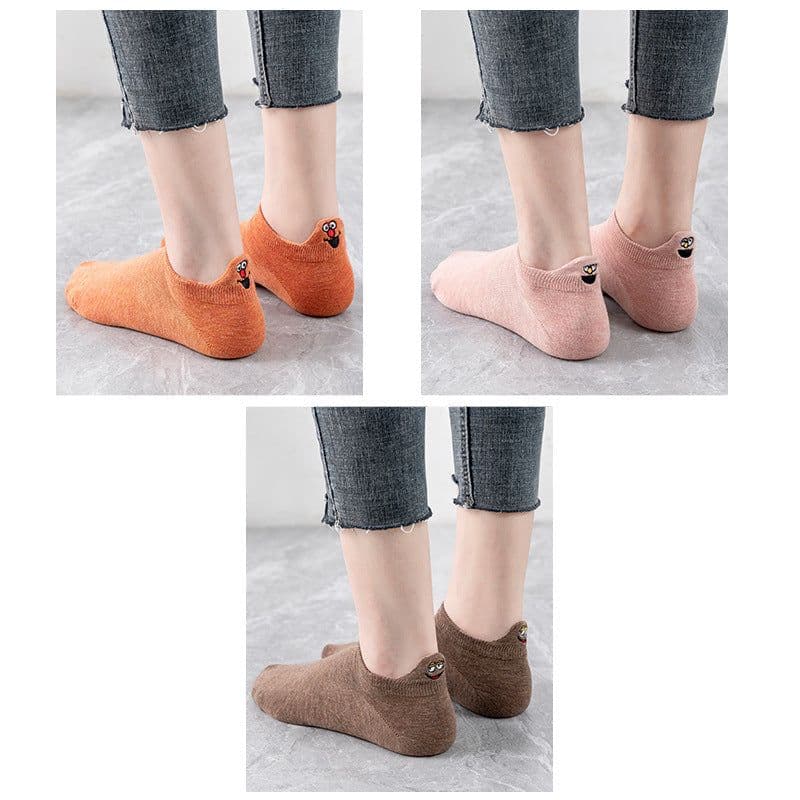 image-Socks Women's Socks Shallow Mouth Cotton Boat Socks Couples Mid-tube Low