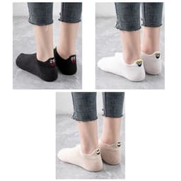 image-Socks Women's Socks Shallow Mouth Cotton Boat Socks Couples Mid-tube Low