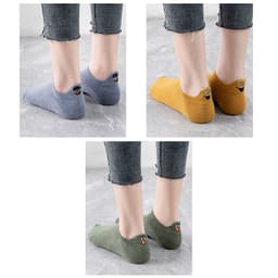 image-Socks Women's Socks Shallow Mouth Cotton Boat Socks Couples Mid-tube Low