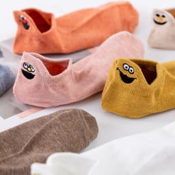 image-Socks Women's Socks Shallow Mouth Cotton Boat Socks Couples Mid-tube Low