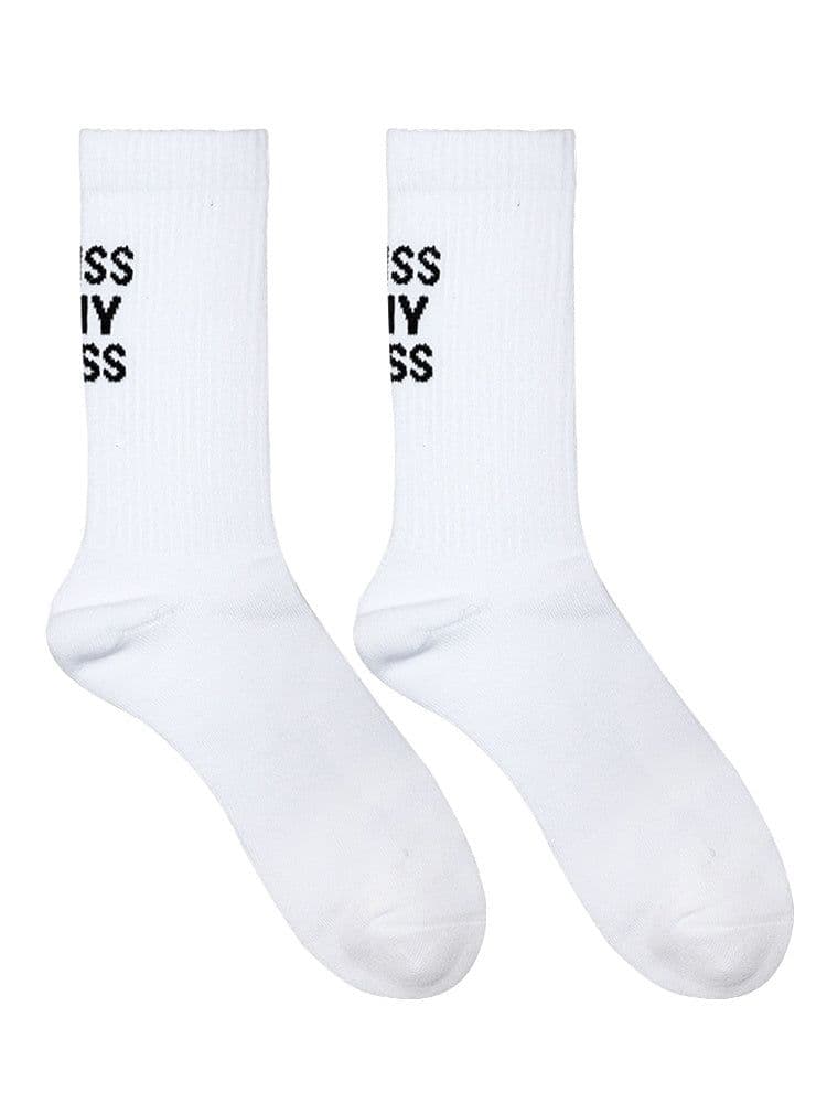 image-White High Tube Sports Fitness Cotton Socks