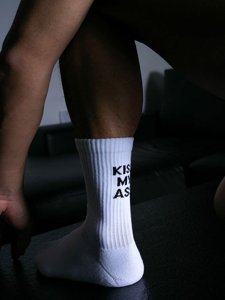image-White High Tube Sports Fitness Cotton Socks