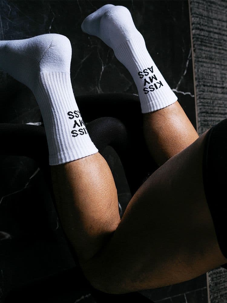 image-White High Tube Sports Fitness Cotton Socks