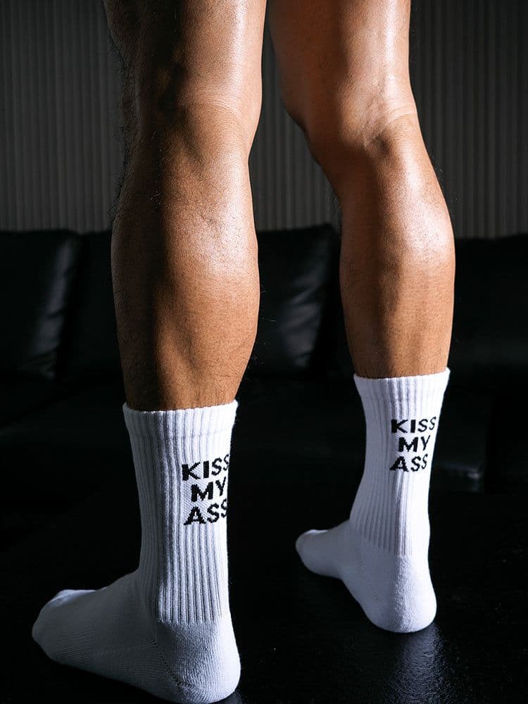 image-White High Tube Sports Fitness Cotton Socks