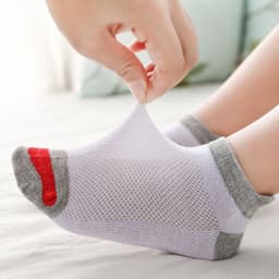 image-Children's Thin Socks Mesh Breathable Boys' Thin Cotton Socks Boy Socks Girls Boat Socks