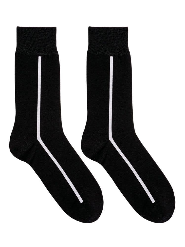 image-Mercerized Cotton Business Socks Dress Socks With Leather Shoes