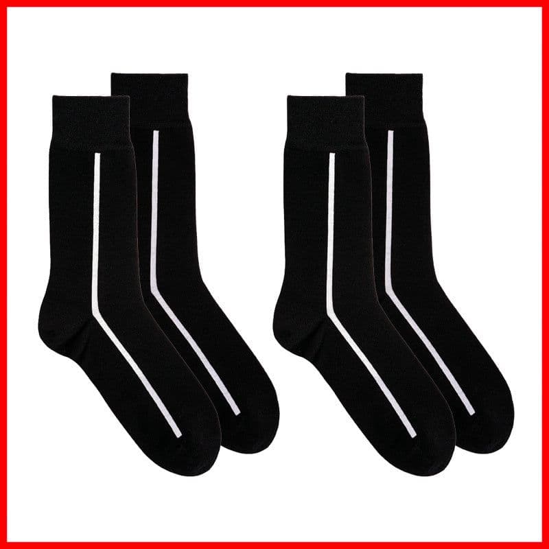 image-Mercerized Cotton Business Socks Dress Socks With Leather Shoes