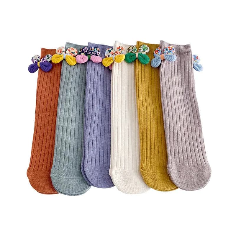 image-Children's Socks Bowknot Girls Straight Socks