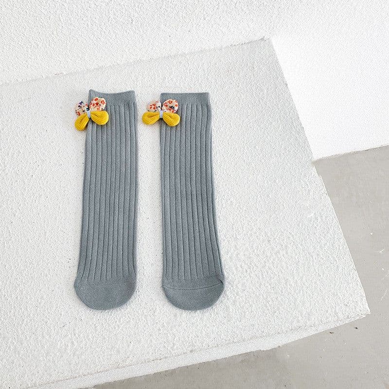 image-Children's Socks Bowknot Girls Straight Socks