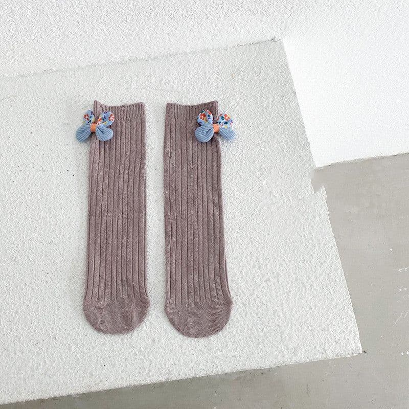 image-Children's Socks Bowknot Girls Straight Socks