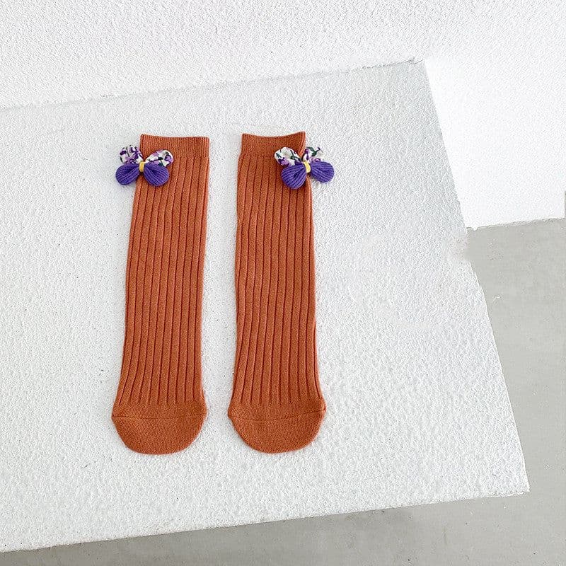 image-Children's Socks Bowknot Girls Straight Socks