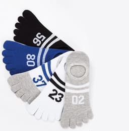 image-Five-finger Socks Sports Socks Split Toe Fashion Cotton Invisible Boat Socks Five-finger Socks