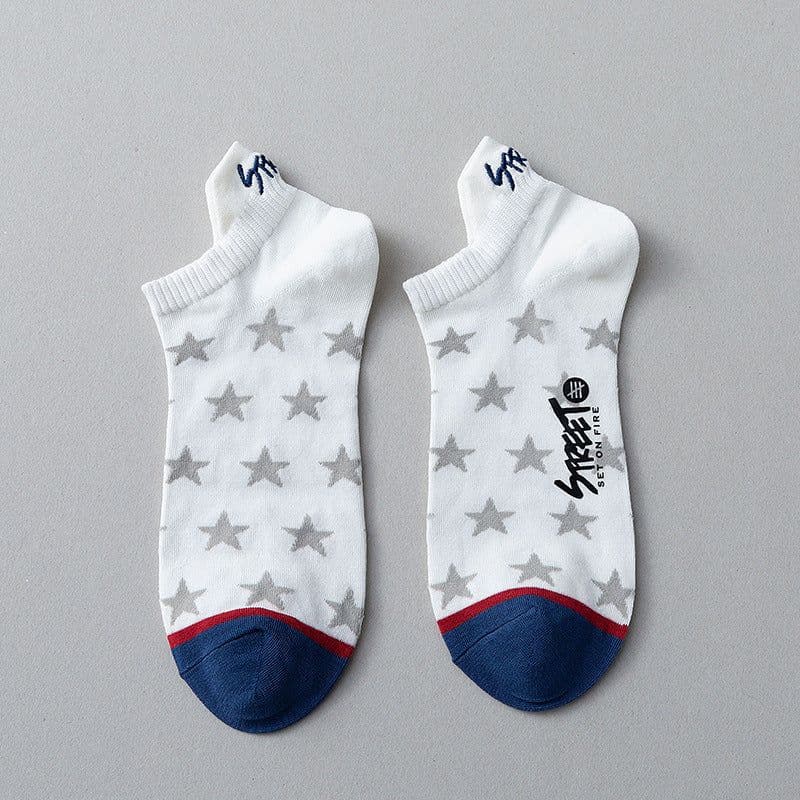 image-Socks Men's Summer Cotton Deodorant Sweat-absorbent Socks Shallow Mouth Low Cut