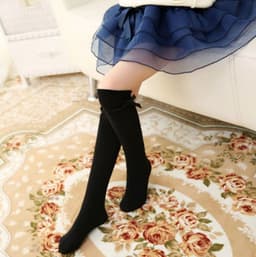 image-New Style Striped Cotton Socks, Girls' Socks, Bowknot Socks