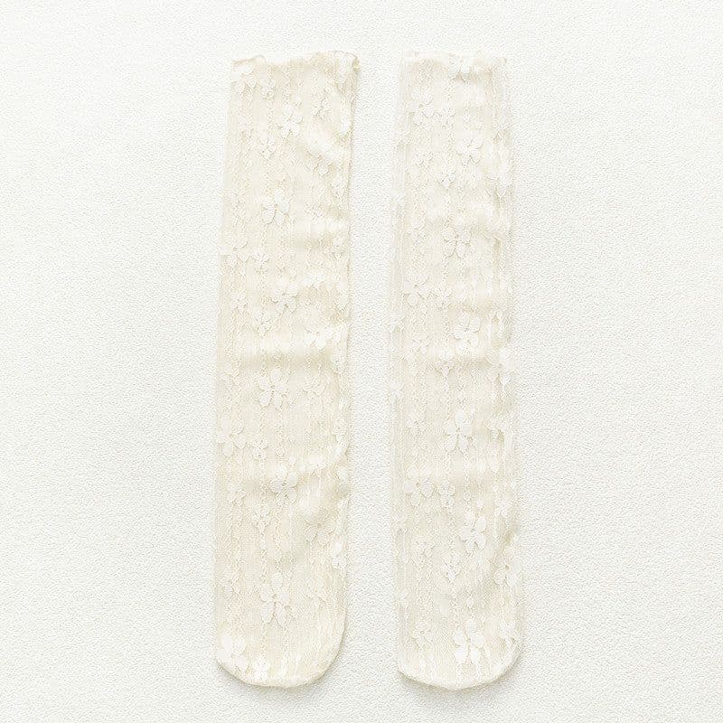 image-Japanese Lace Small Flower Stockings Thin Hollow Net Stockings