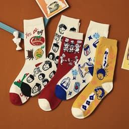 image-Socks Female Spring And Summer Personality Cartoon Couple Socks