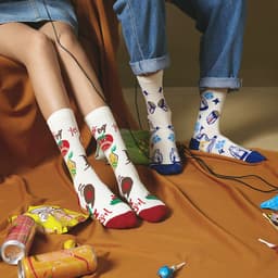 image-Socks Female Spring And Summer Personality Cartoon Couple Socks