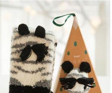 image-Floor Socks Half Fleece Women's Socks Christmas Socks