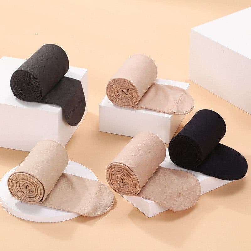 image-Women's Base Stockings Natural Flesh-colored Velvet Pantyhose
