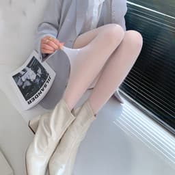 image-Japanese White Lace Bow Fishnet Stockings