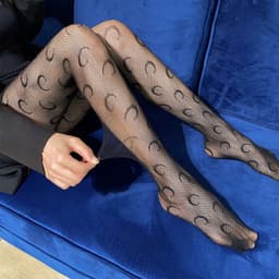 image-Japanese White Lace Bow Fishnet Stockings