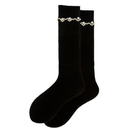 image-Black And White Pearl Socks Women's Tube Socks