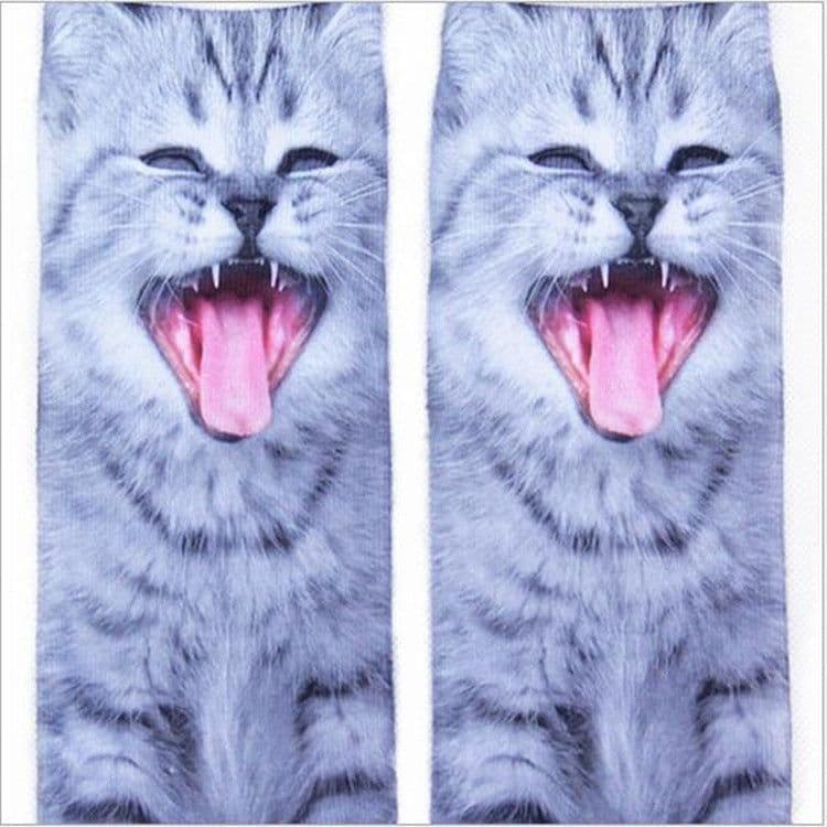 image-3D Printing Socks Flip Flops Cartoon Creative Socks Men And Women Couple Socks