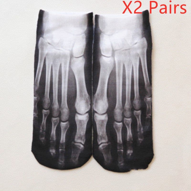 image-3D Printing Socks Flip Flops Cartoon Creative Socks Men And Women Couple Socks