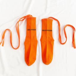 image-Cross Tie Socks Female Ins Eye-catching Tide Socks Calf Socks Medium Tube Socks