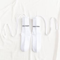 image-Cross Tie Socks Female Ins Eye-catching Tide Socks Calf Socks Medium Tube Socks