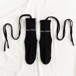 image-Cross Tie Socks Female Ins Eye-catching Tide Socks Calf Socks Medium Tube Socks