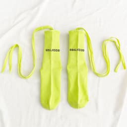 image-Cross Tie Socks Female Ins Eye-catching Tide Socks Calf Socks Medium Tube Socks