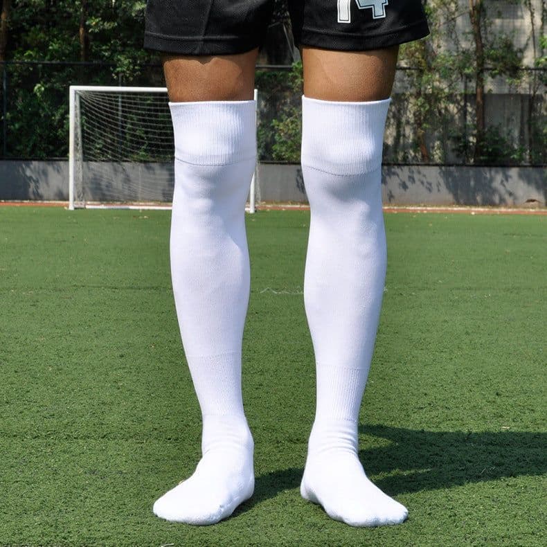 image-Pure Color Light Board Over The Knee Football Socks