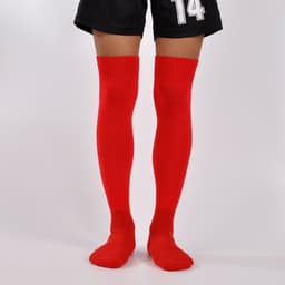 image-Pure Color Light Board Over The Knee Football Socks