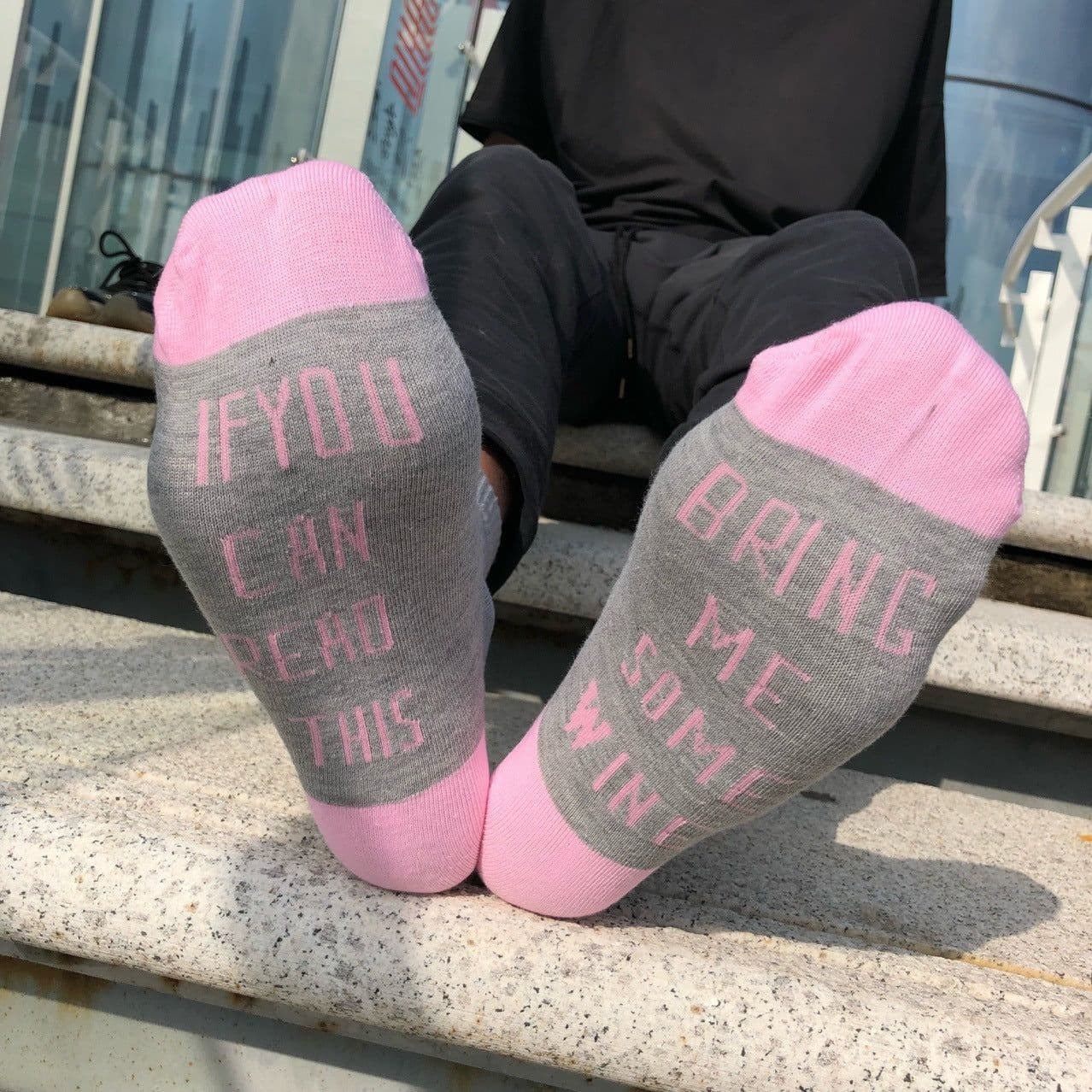 image-Three-bar Trendy Socks Trend Letter Cotton Tube Socks