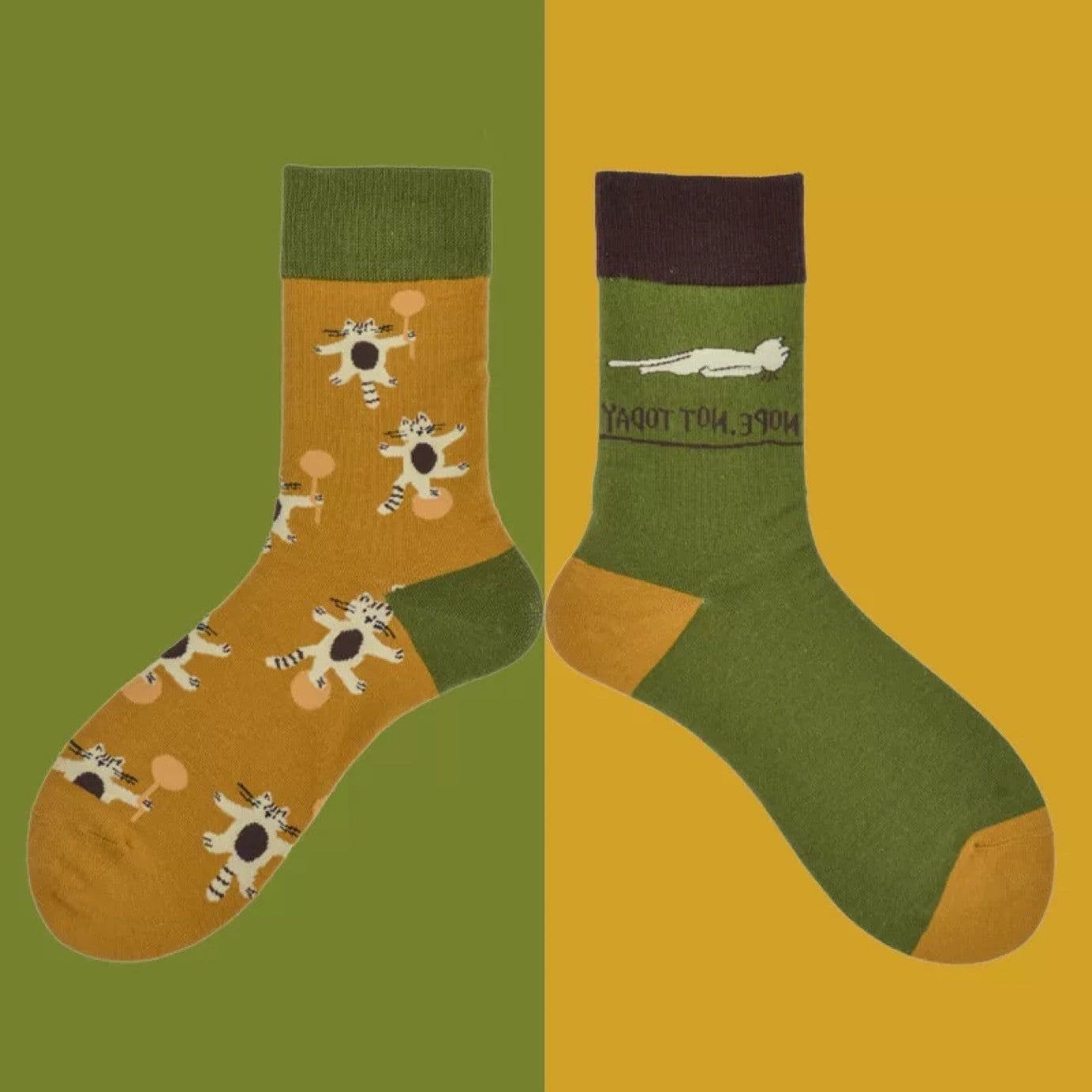 image-High Stockings Creative Cartoon Small Flower Tide AB