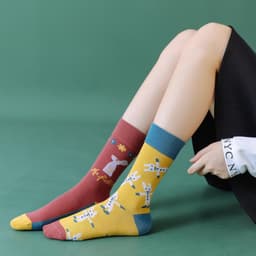 image-High Stockings Creative Cartoon Small Flower Tide AB