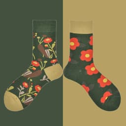 image-High Stockings Creative Cartoon Small Flower Tide AB