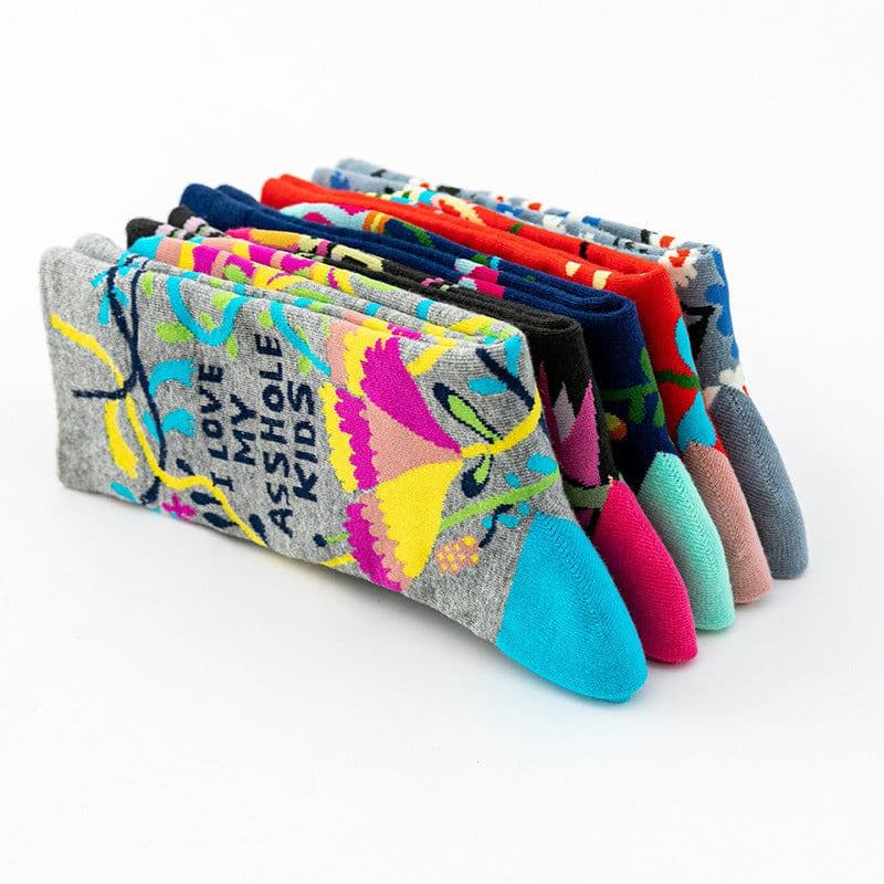 image-Fashion Color Matching Men's Mid-tube Socks
