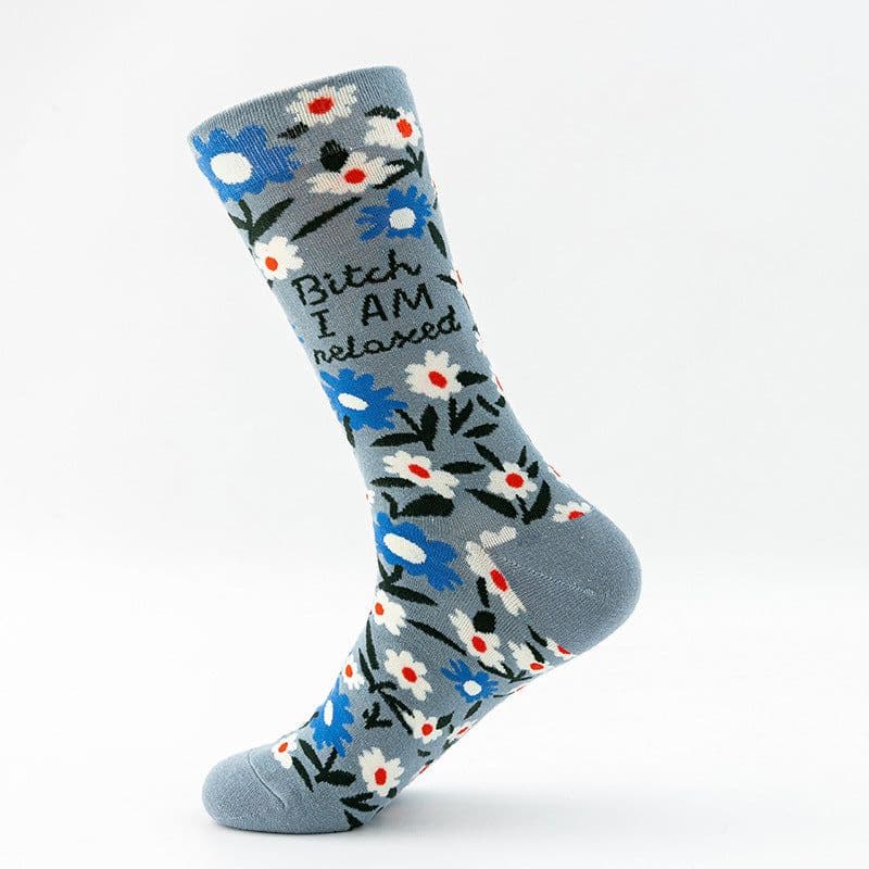 image-Fashion Color Matching Men's Mid-tube Socks