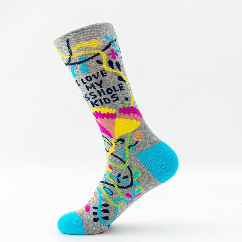 image-Fashion Color Matching Men's Mid-tube Socks