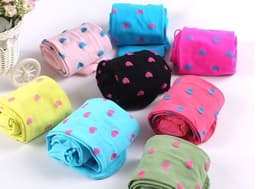 image-Love Polka Dot Candy Color Velvet Pantyhose