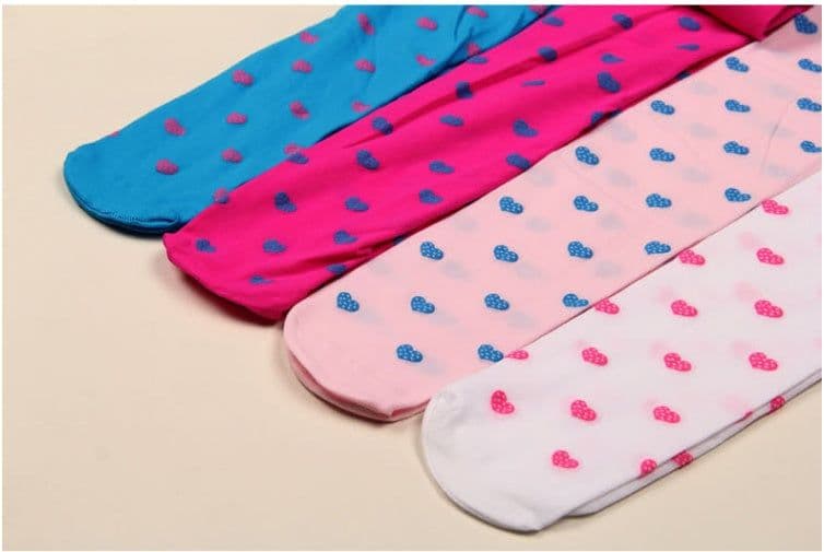 image-Love Polka Dot Candy Color Velvet Pantyhose