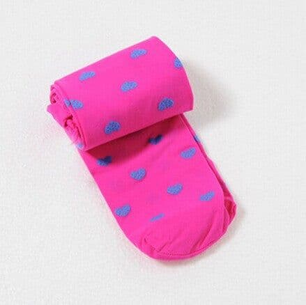image-Love Polka Dot Candy Color Velvet Pantyhose