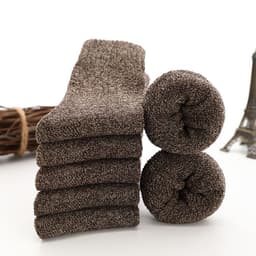 image-Men's Tube Floor Parallel Line Towel Socks