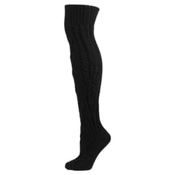 image-Warm Solid Color Knitted Jacquard Stockings