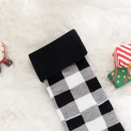 image-Mother Baby Parent-child Christmas Jacquard Short Stockings