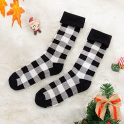 image-Mother Baby Parent-child Christmas Jacquard Short Stockings